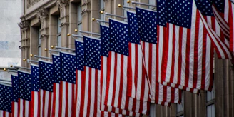 a group of flags