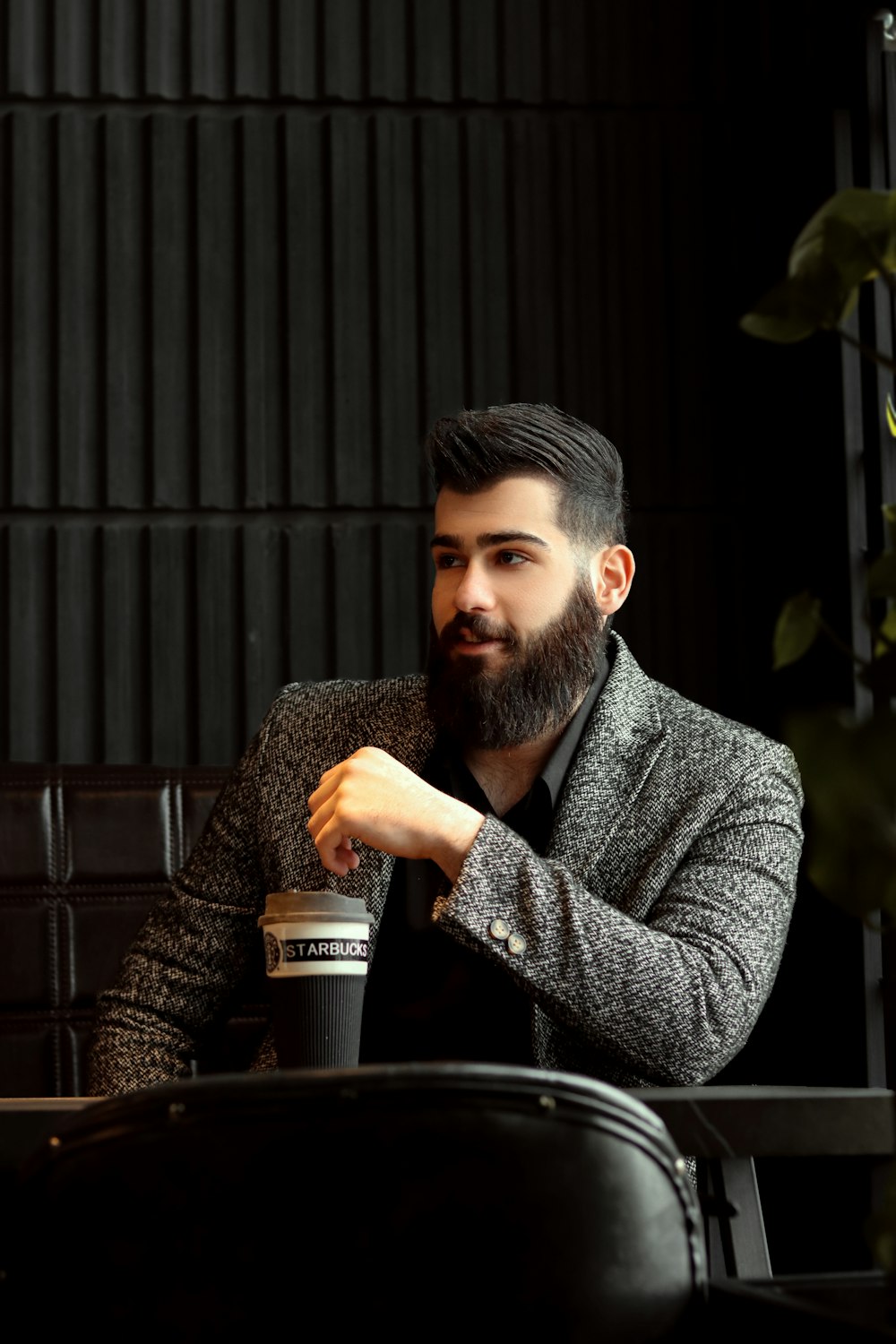 a man sitting at a table