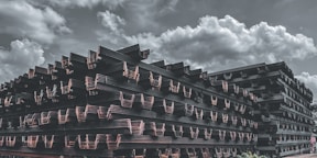 a building with many windows