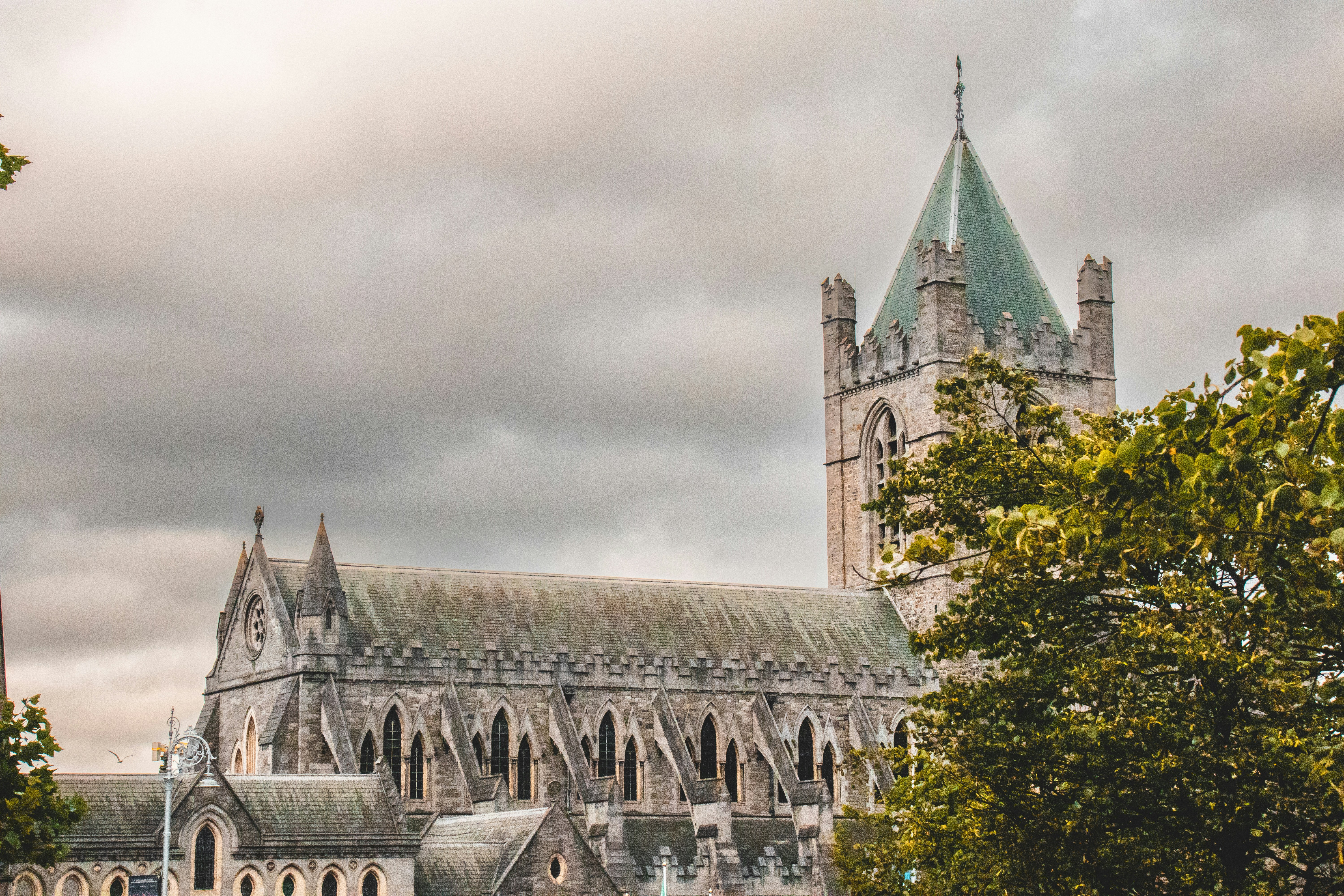 a large building with a tower