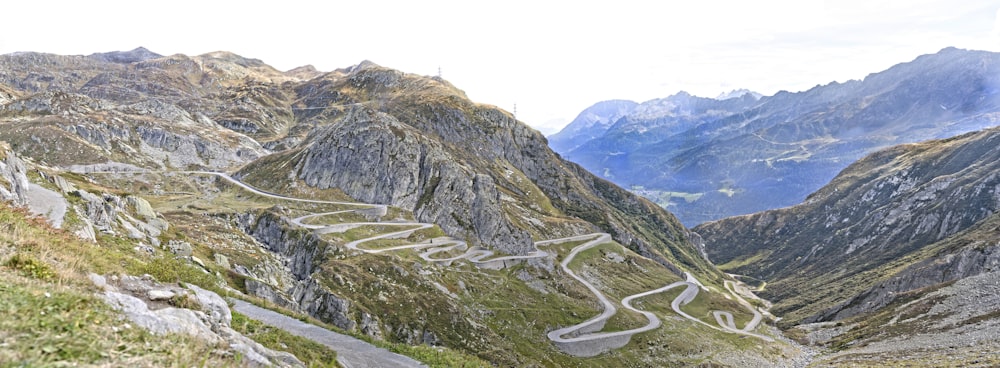 a road in a valley