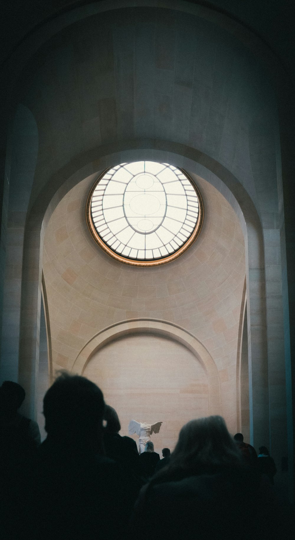 a large clock in a building