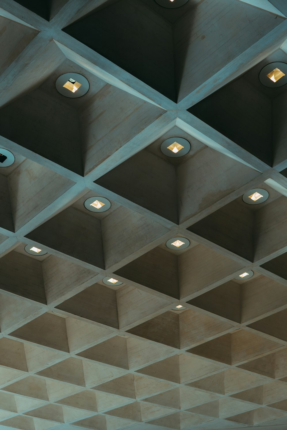 a ceiling with lights