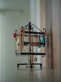 a close up of a small mirror
