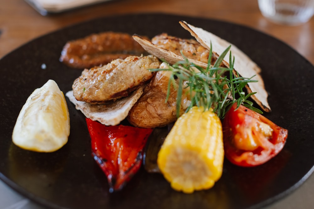 a plate of food on a table