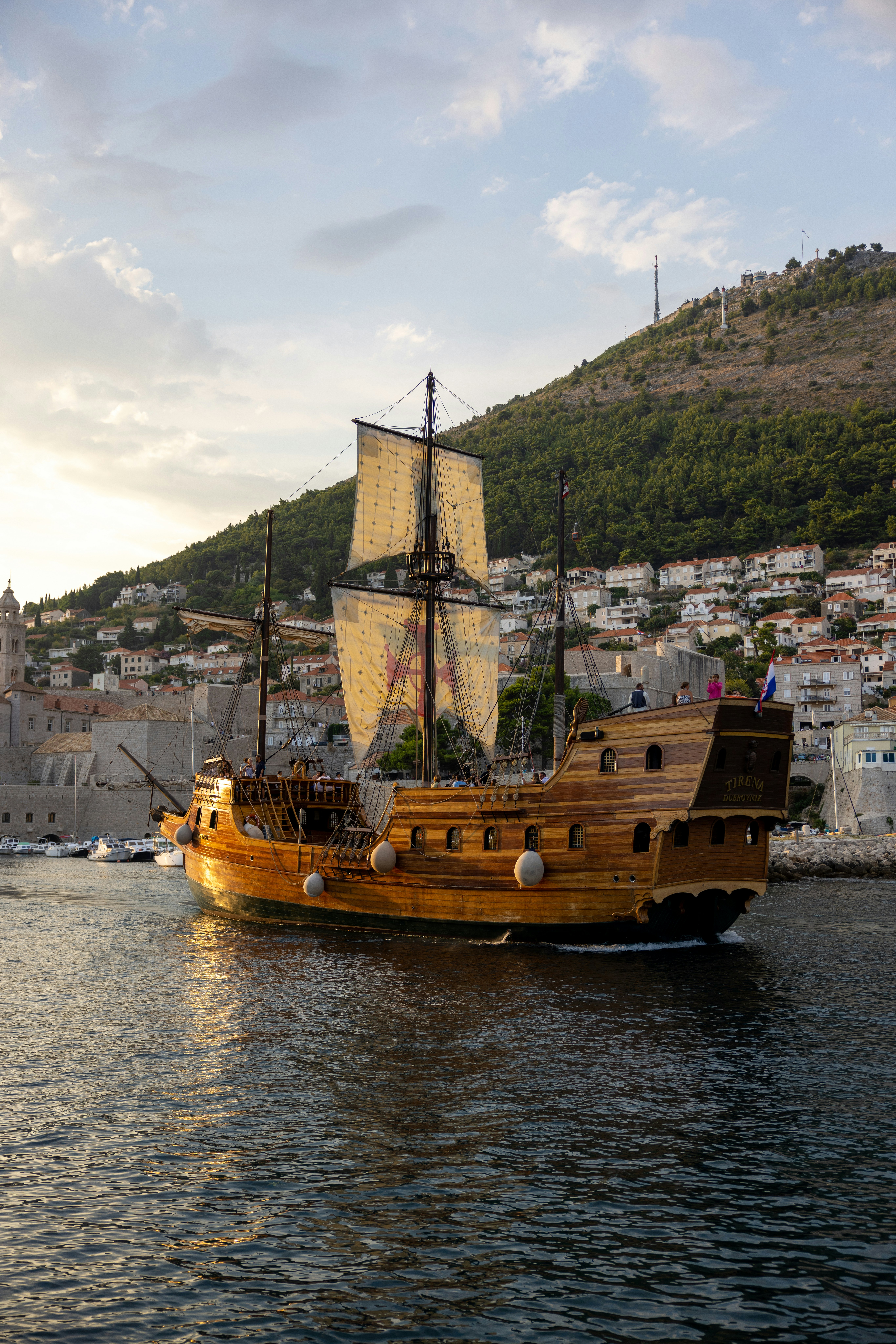 A boat in the water