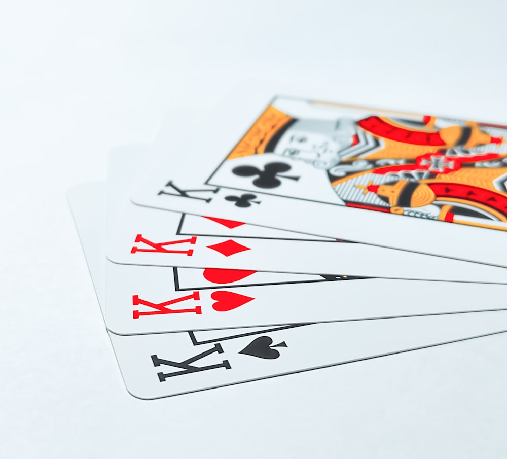 a close-up of some cards