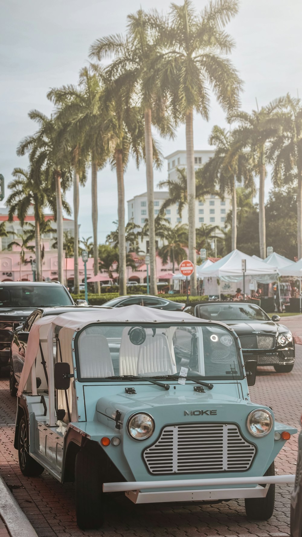 cars parked on the street