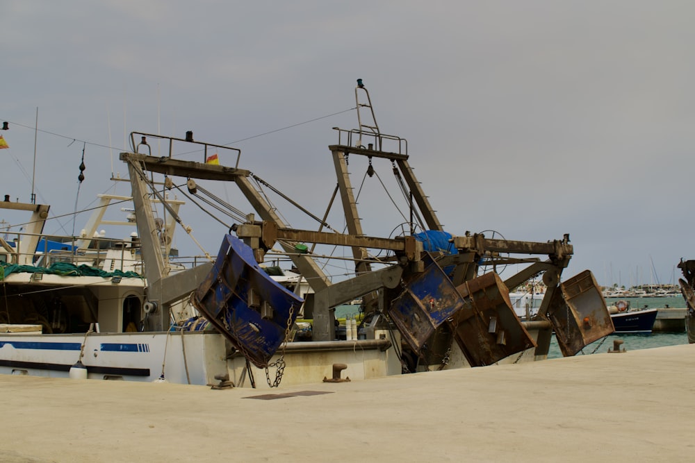 a large machine on the beach