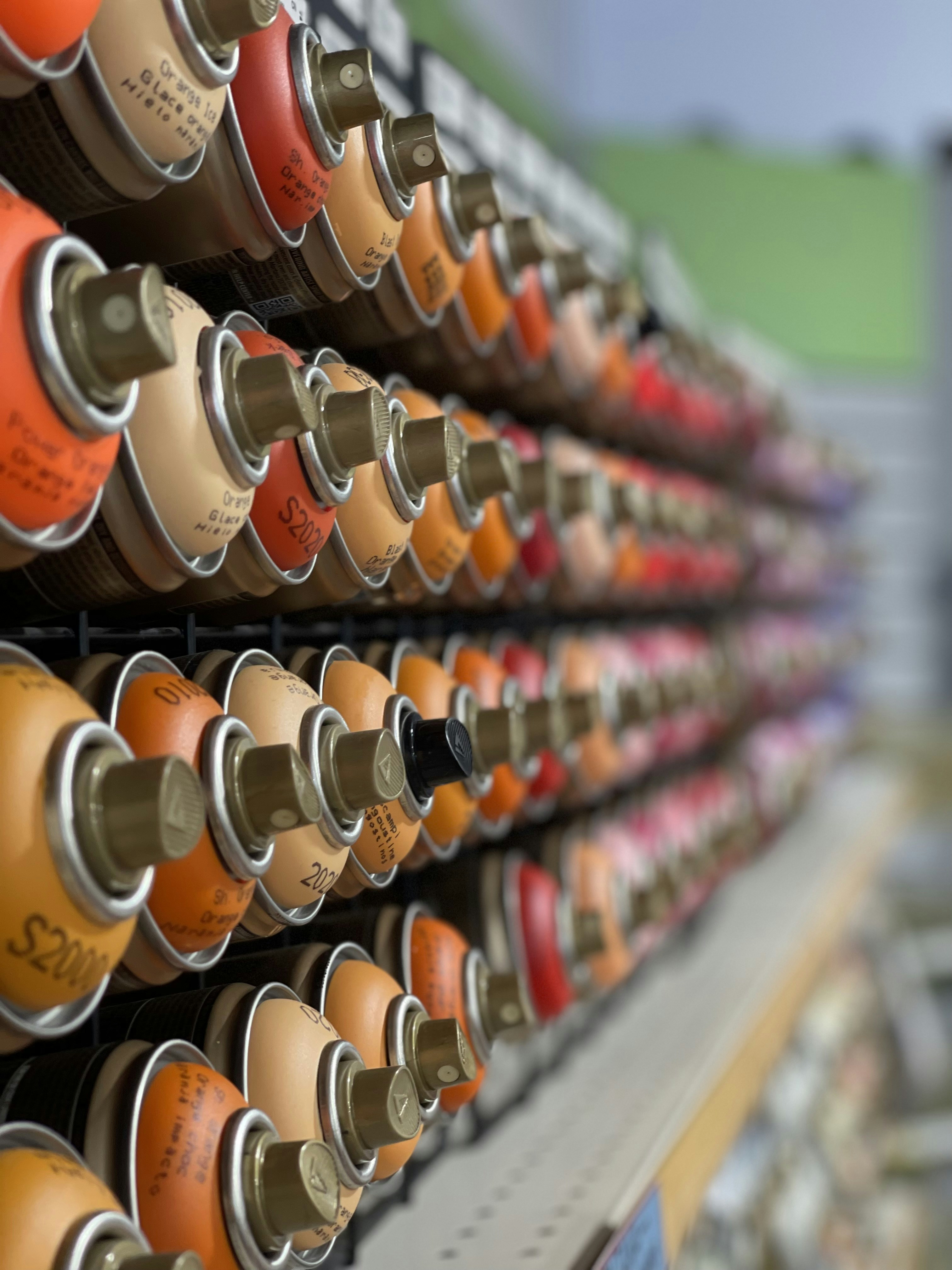 a close-up of a bunch of wine bottles