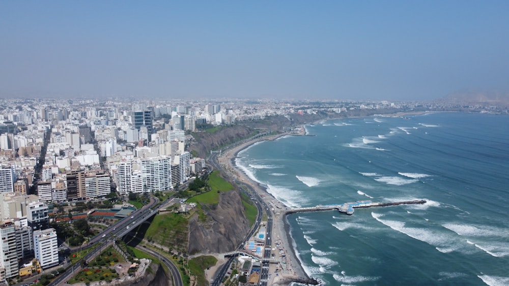 a city next to the ocean