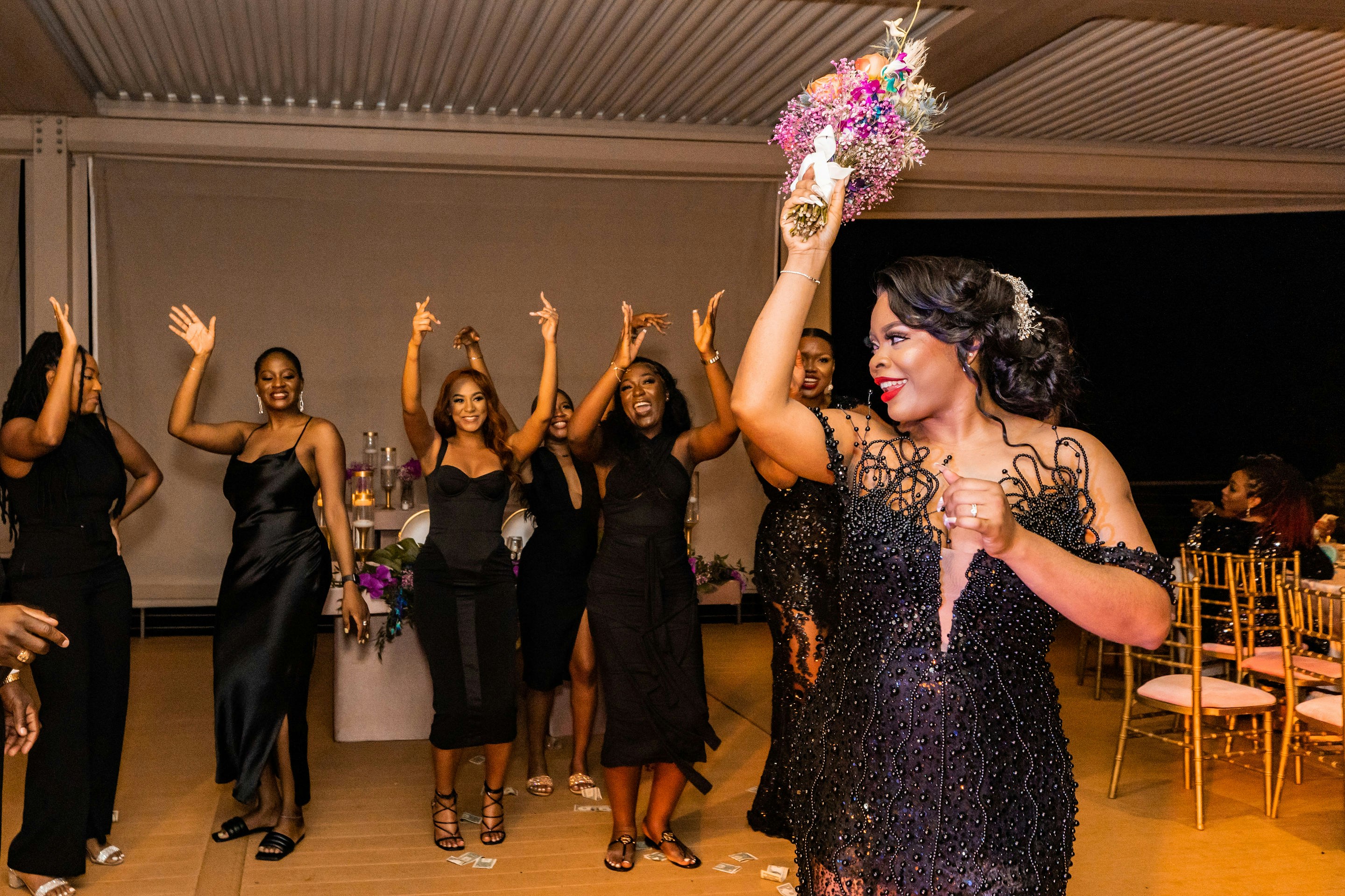 a group of women dancing