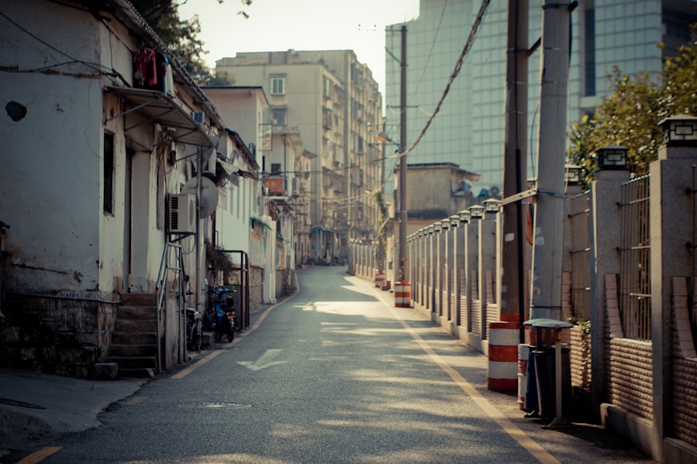 a street with buildings on both sides