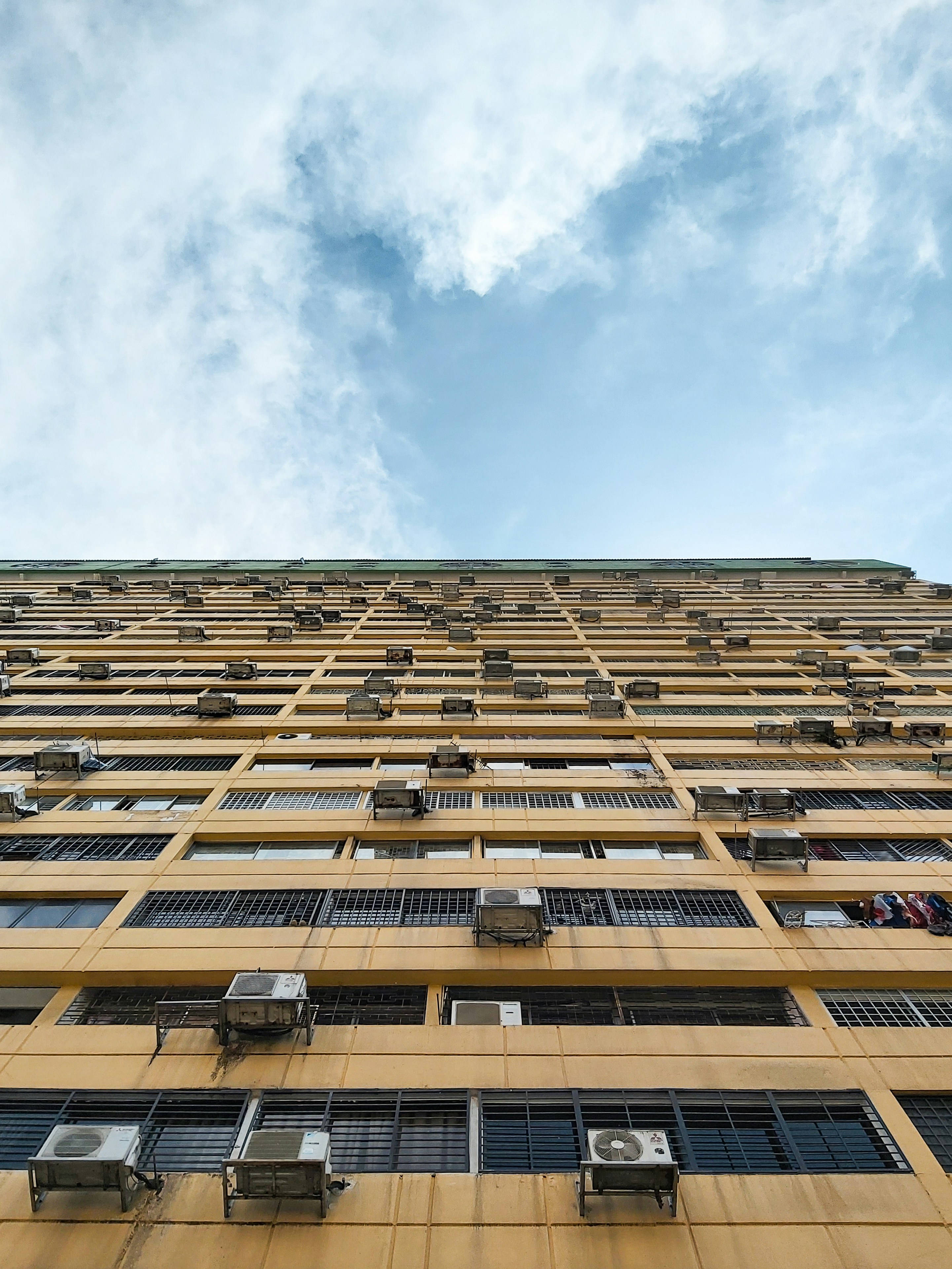 a building with many windows