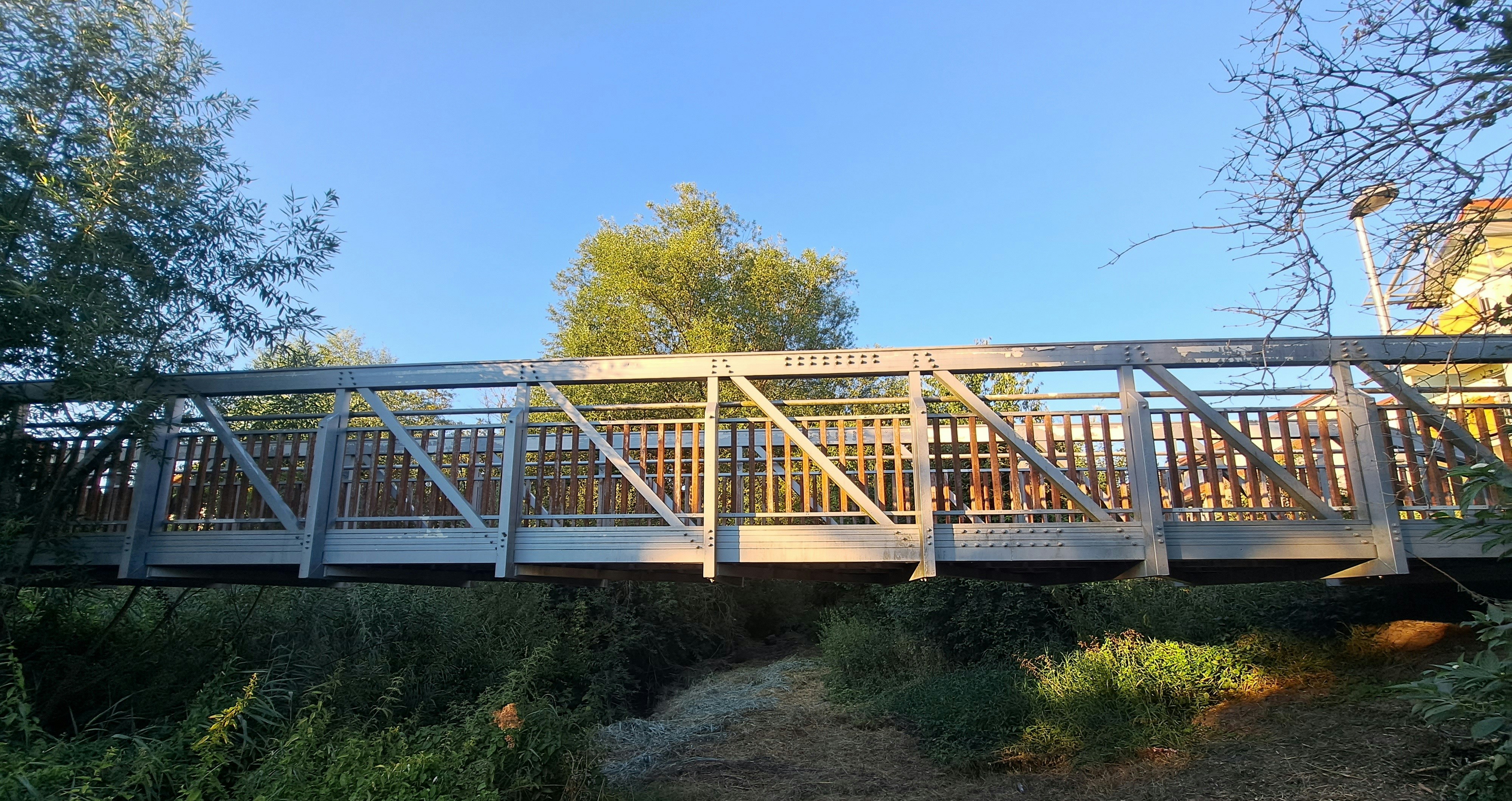 a bridge over a river