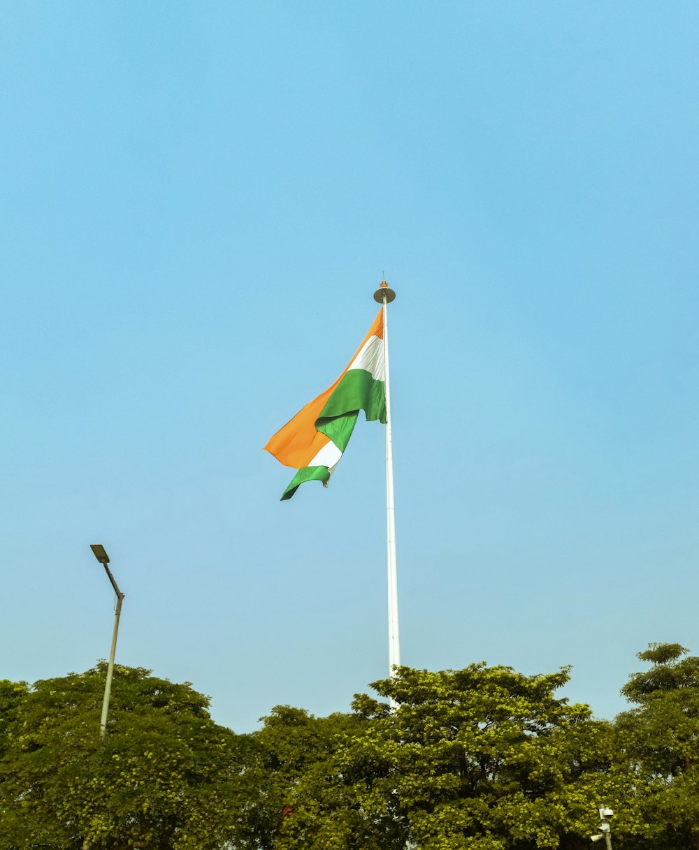 a flag on a flagpole