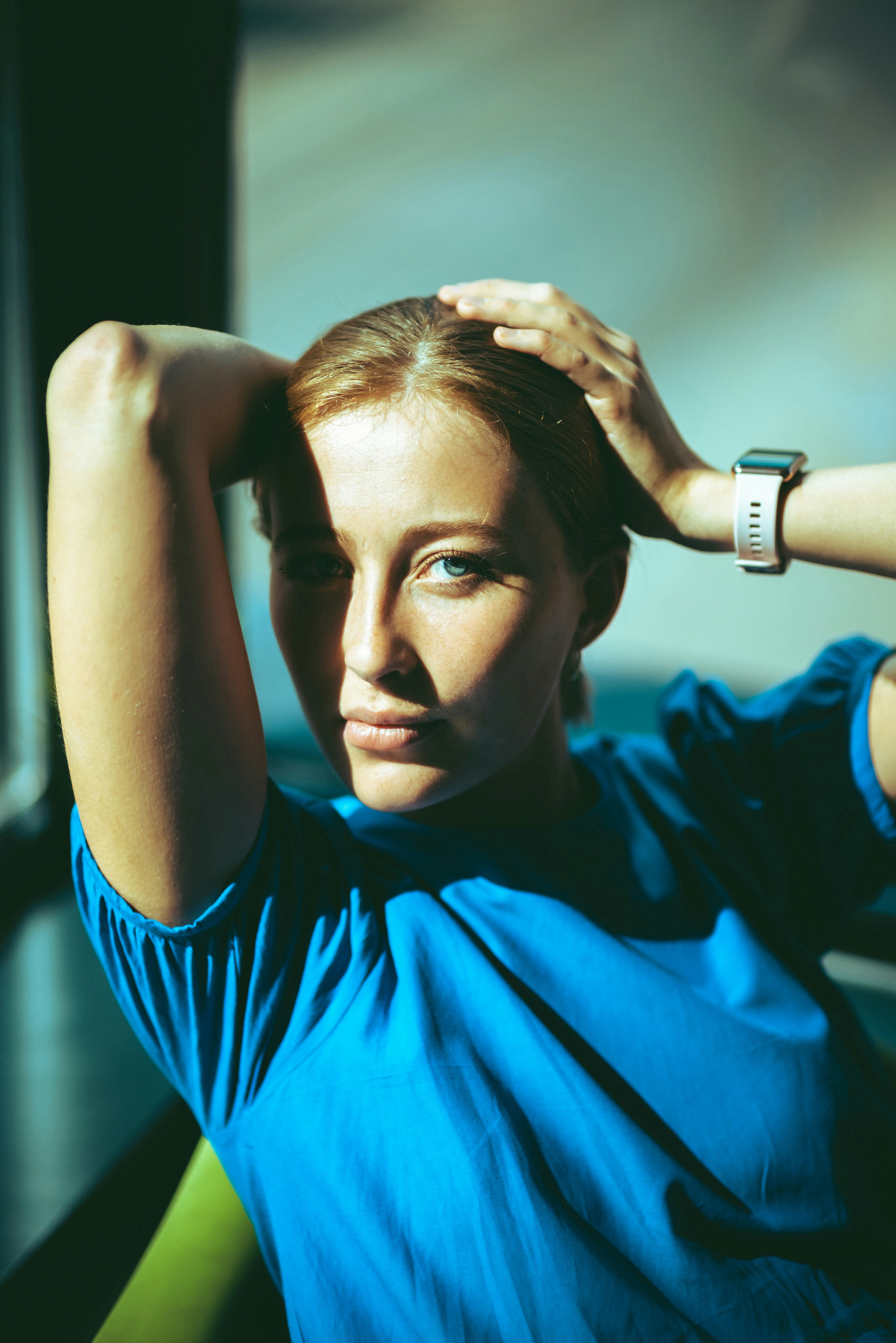 Portrait of Megan Price in a blue sports top