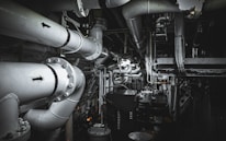 a large machine with pipes