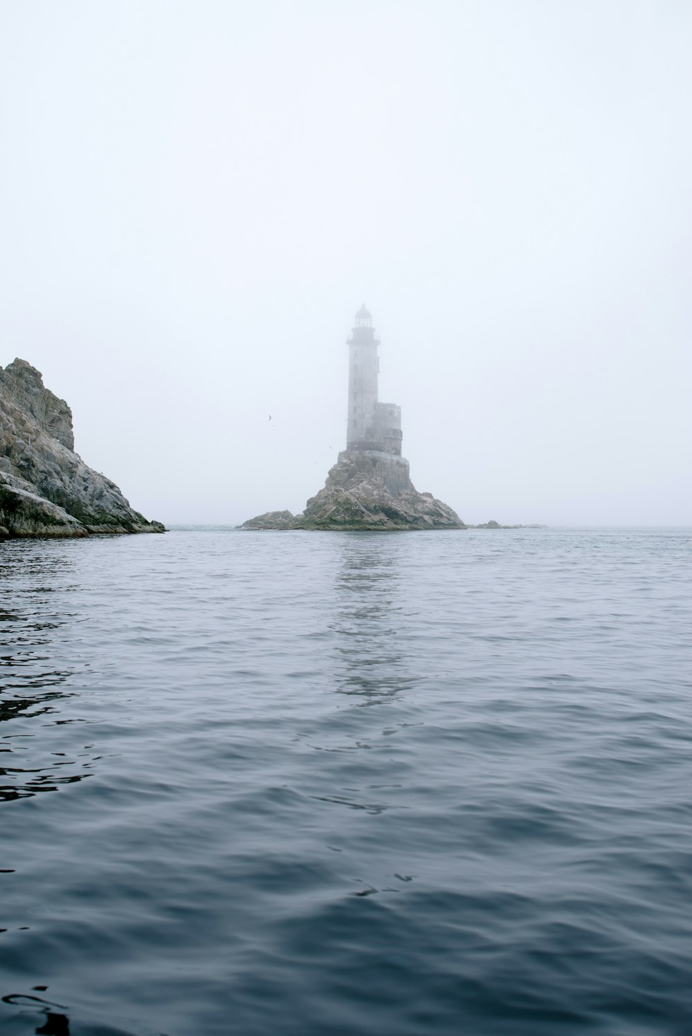 a lighthouse on an island