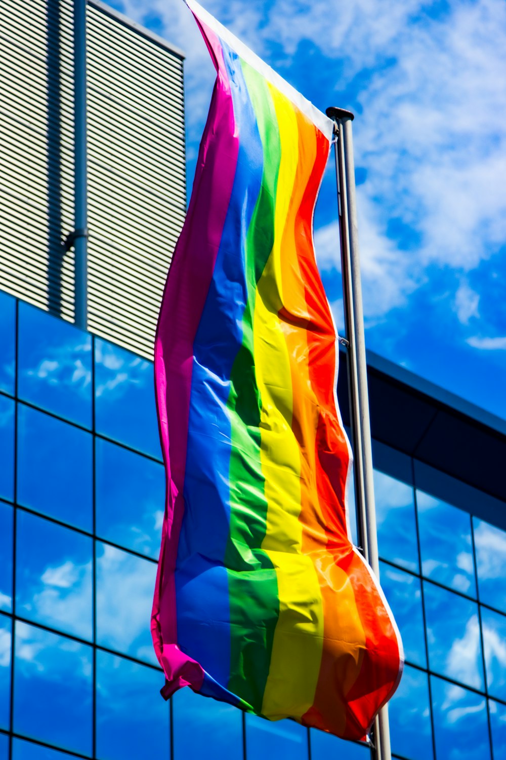 a flag on a pole