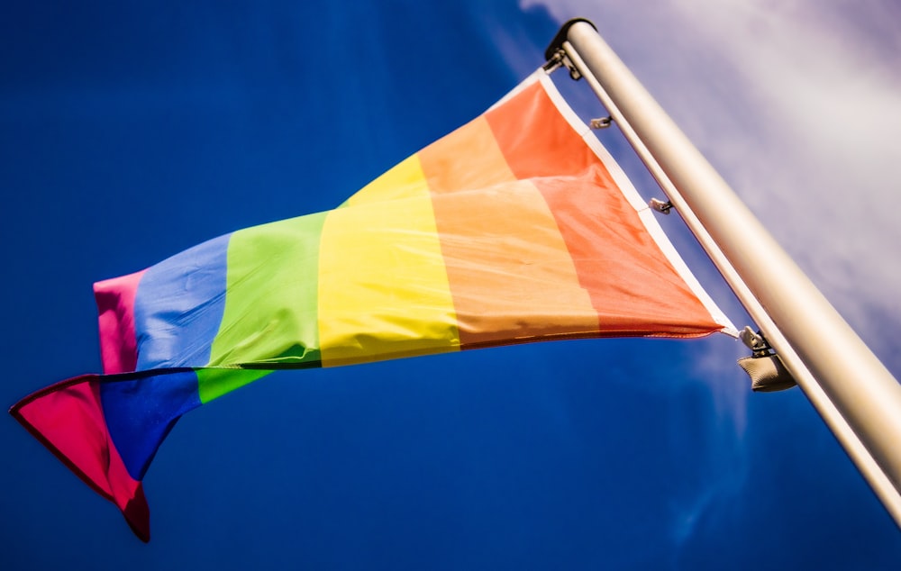 a flag on a pole