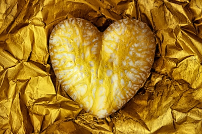 a rock with a design on it