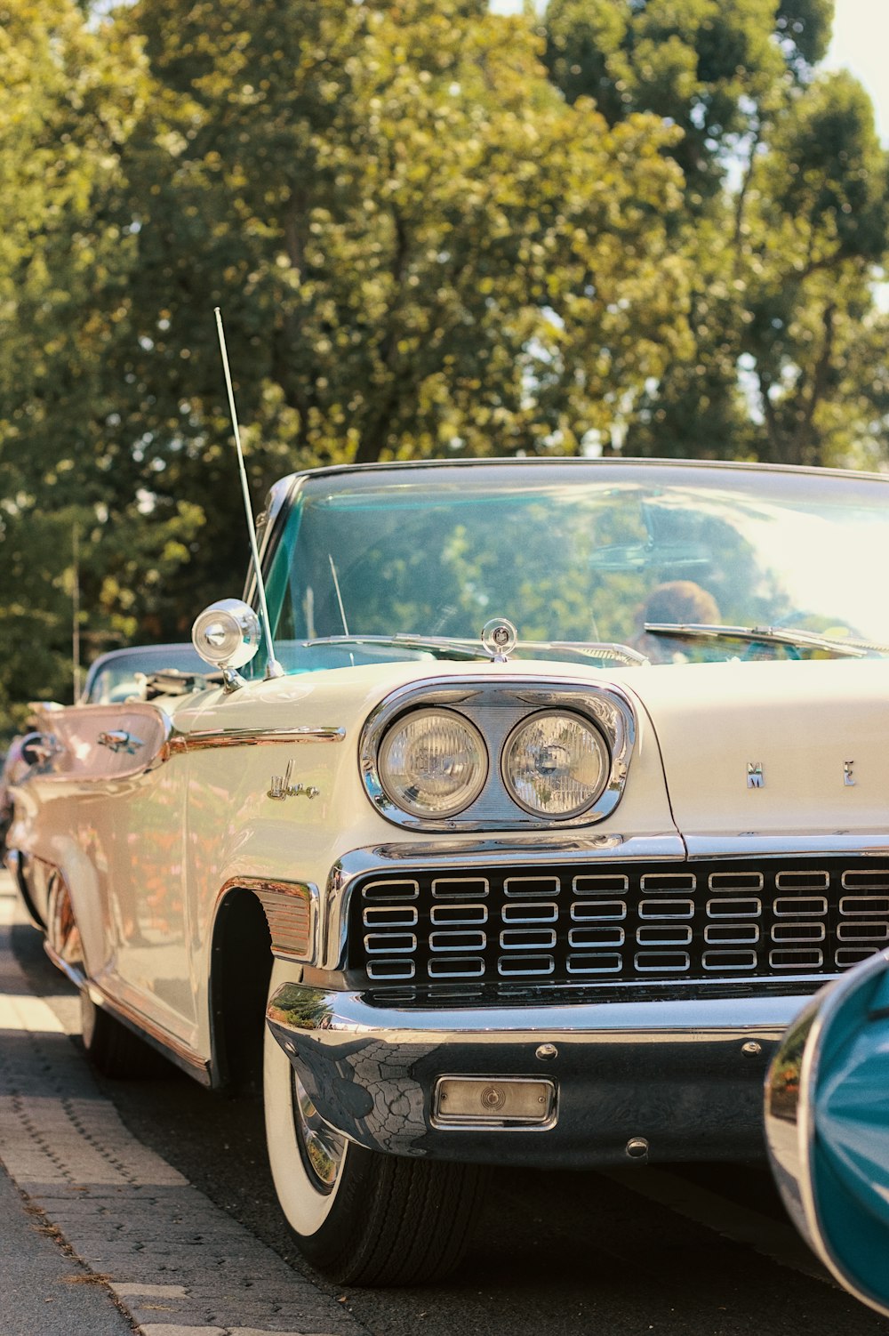 a car parked on the side of the road