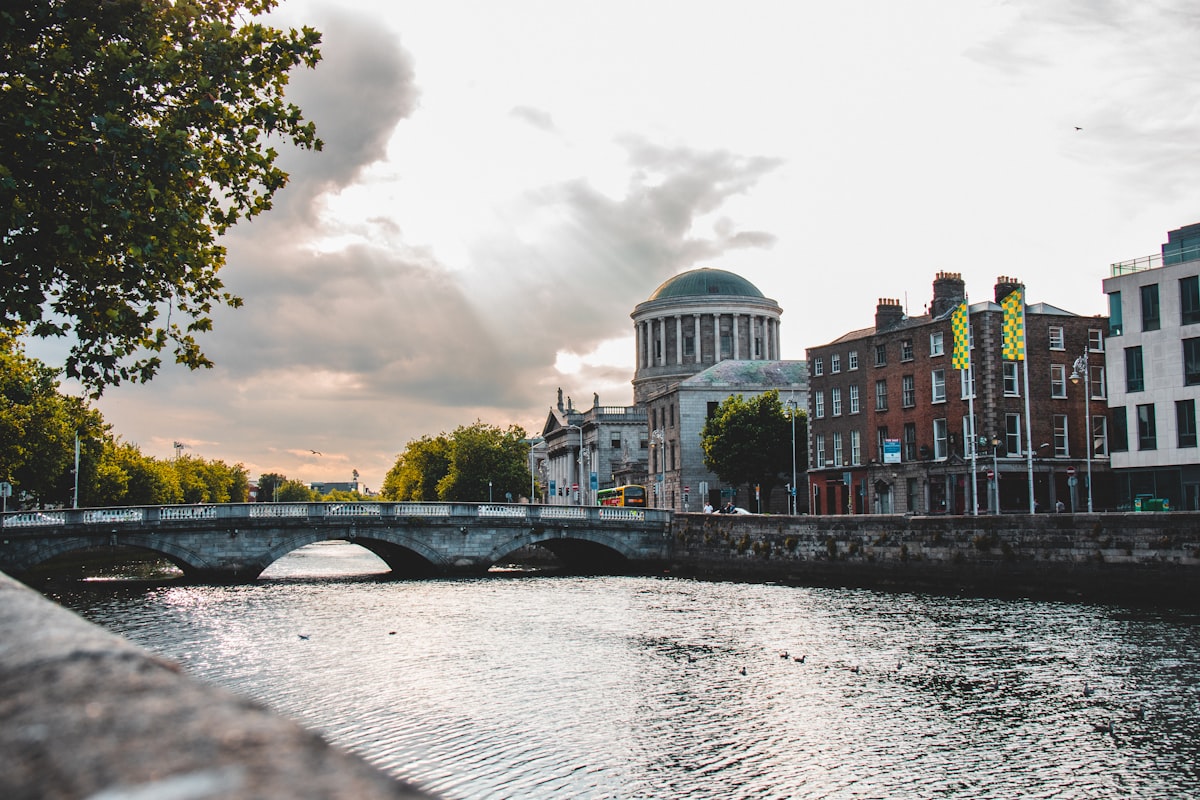 Ballsbridge Dublin — tree-lined Georgian boulevard in the embassy district with redbrick villas