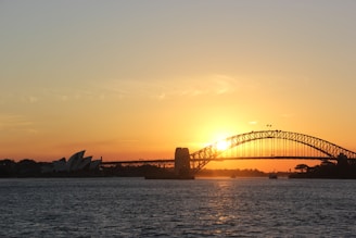 A warm-toned photo of Kolkata’s iconic Howrah Bridge at sunset, symbolizing connection and trust.