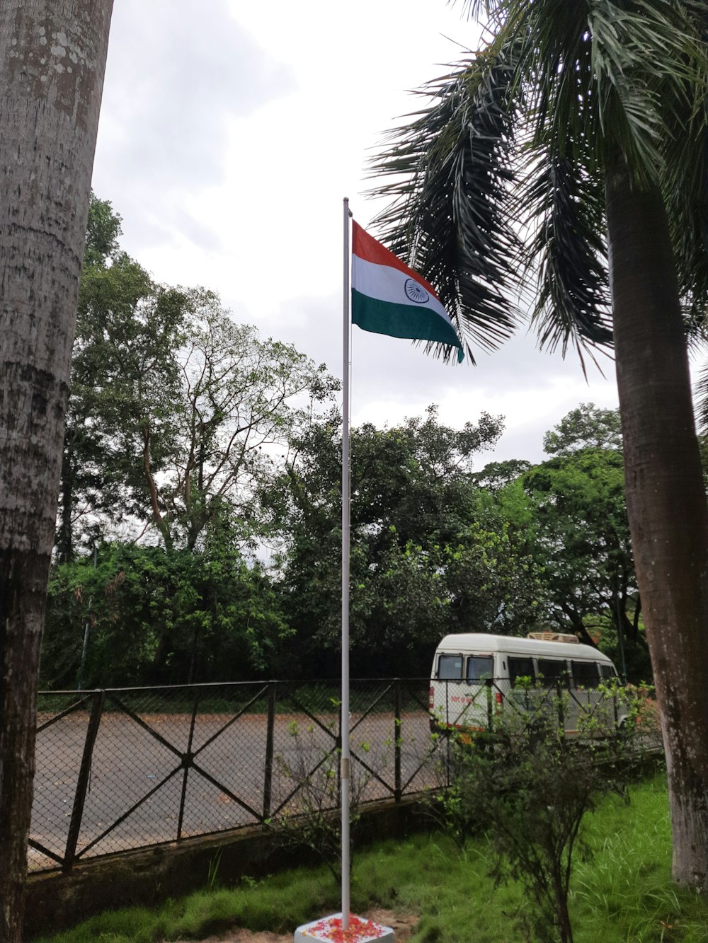 a flag on a flagpole