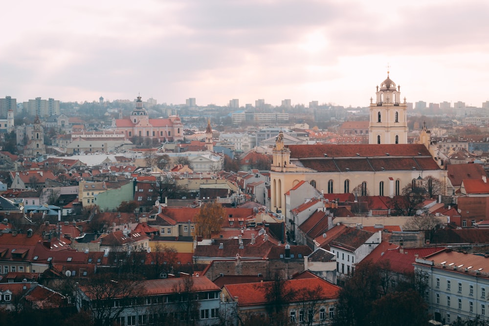 a city with many buildings