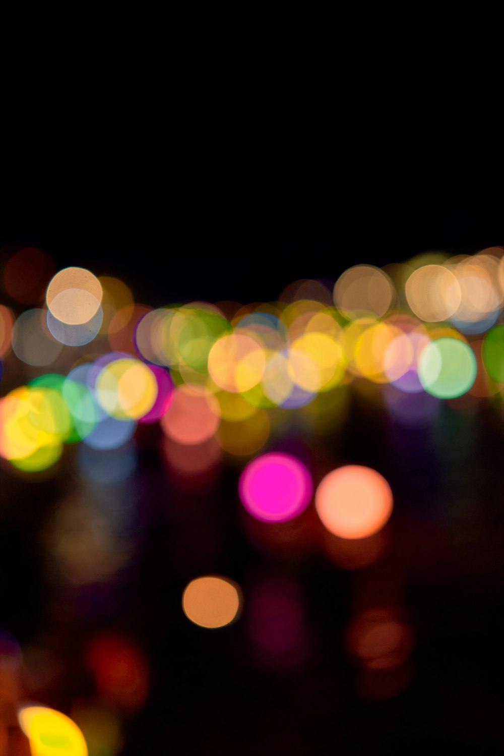 blurry close up of a group of lights