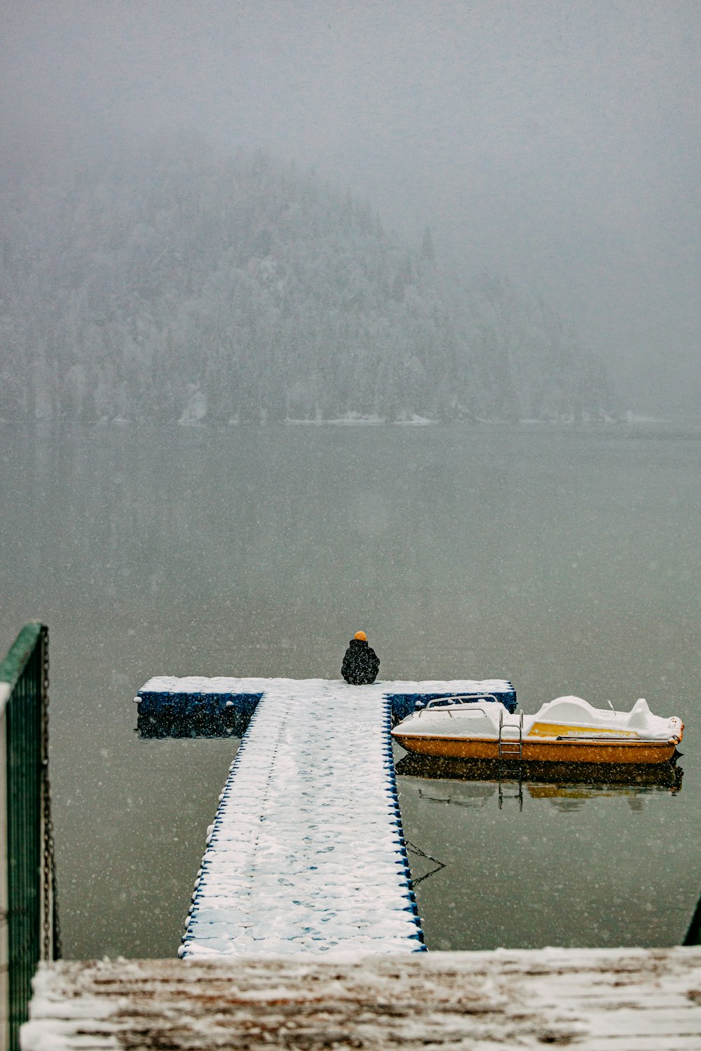 a person standing on a dock