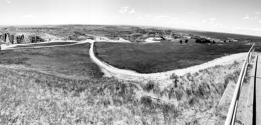 a road going through a field