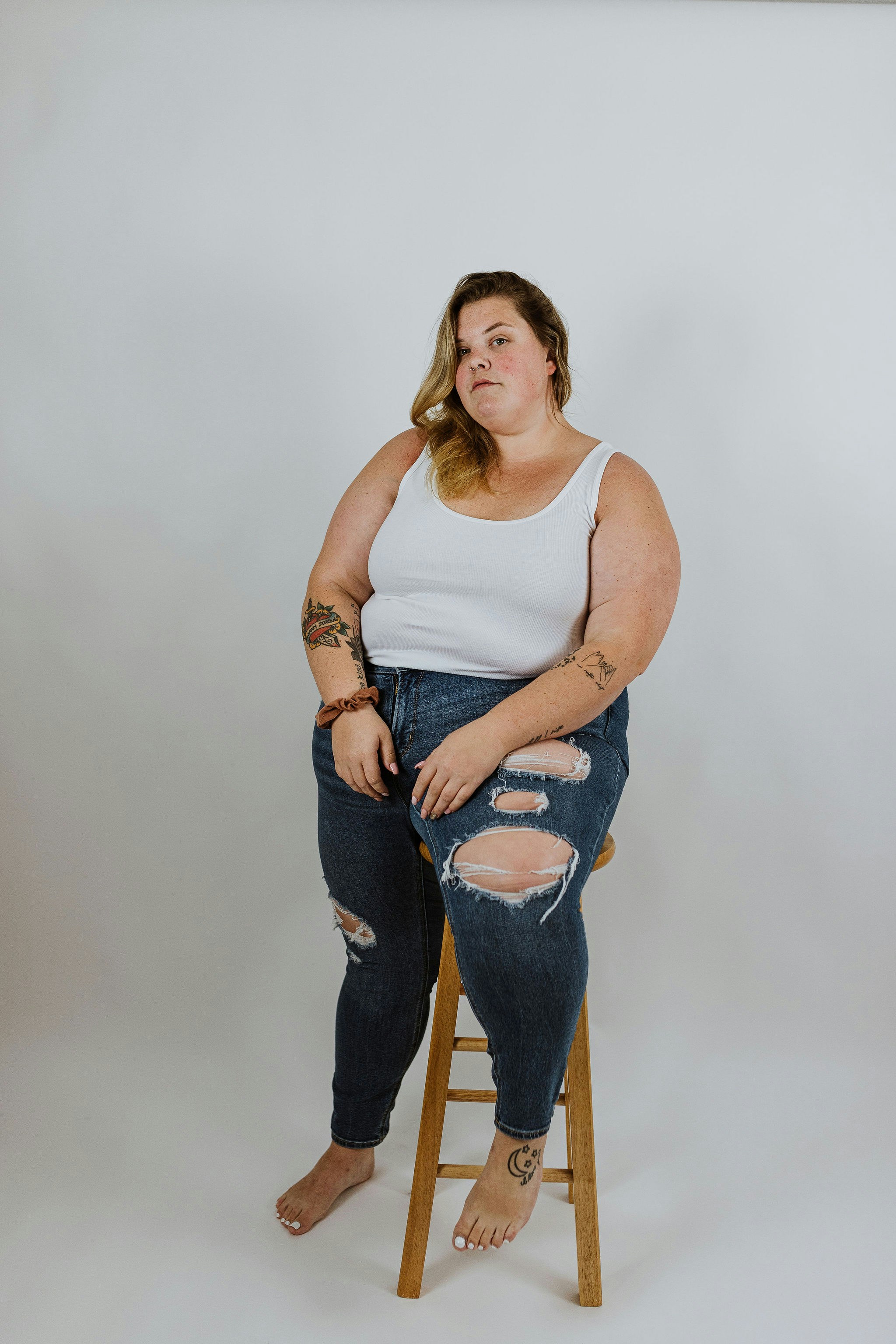 a person sitting on a chair