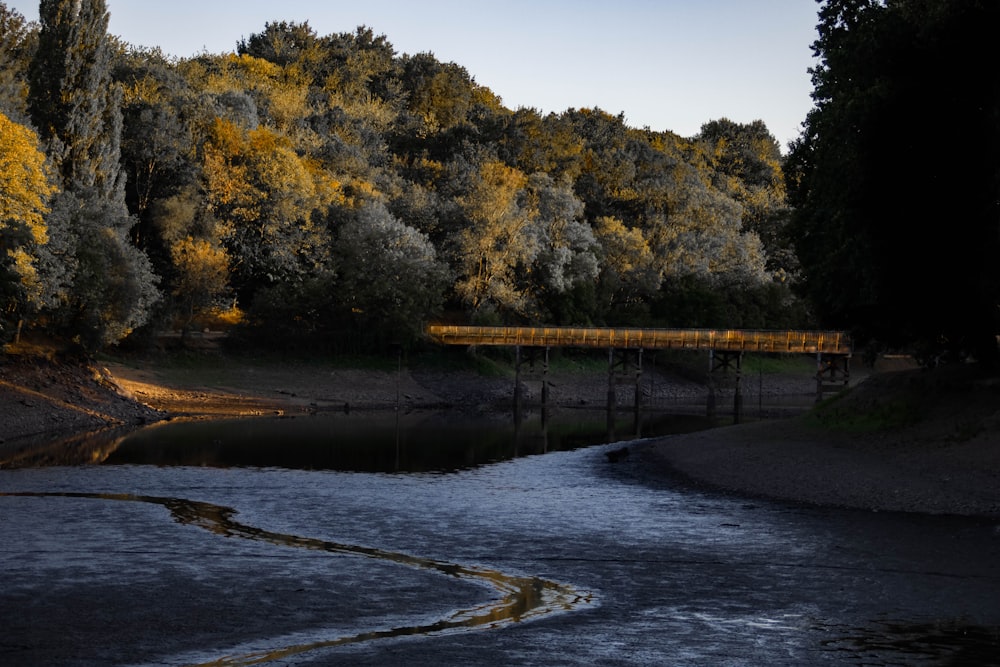 a bridge over a river