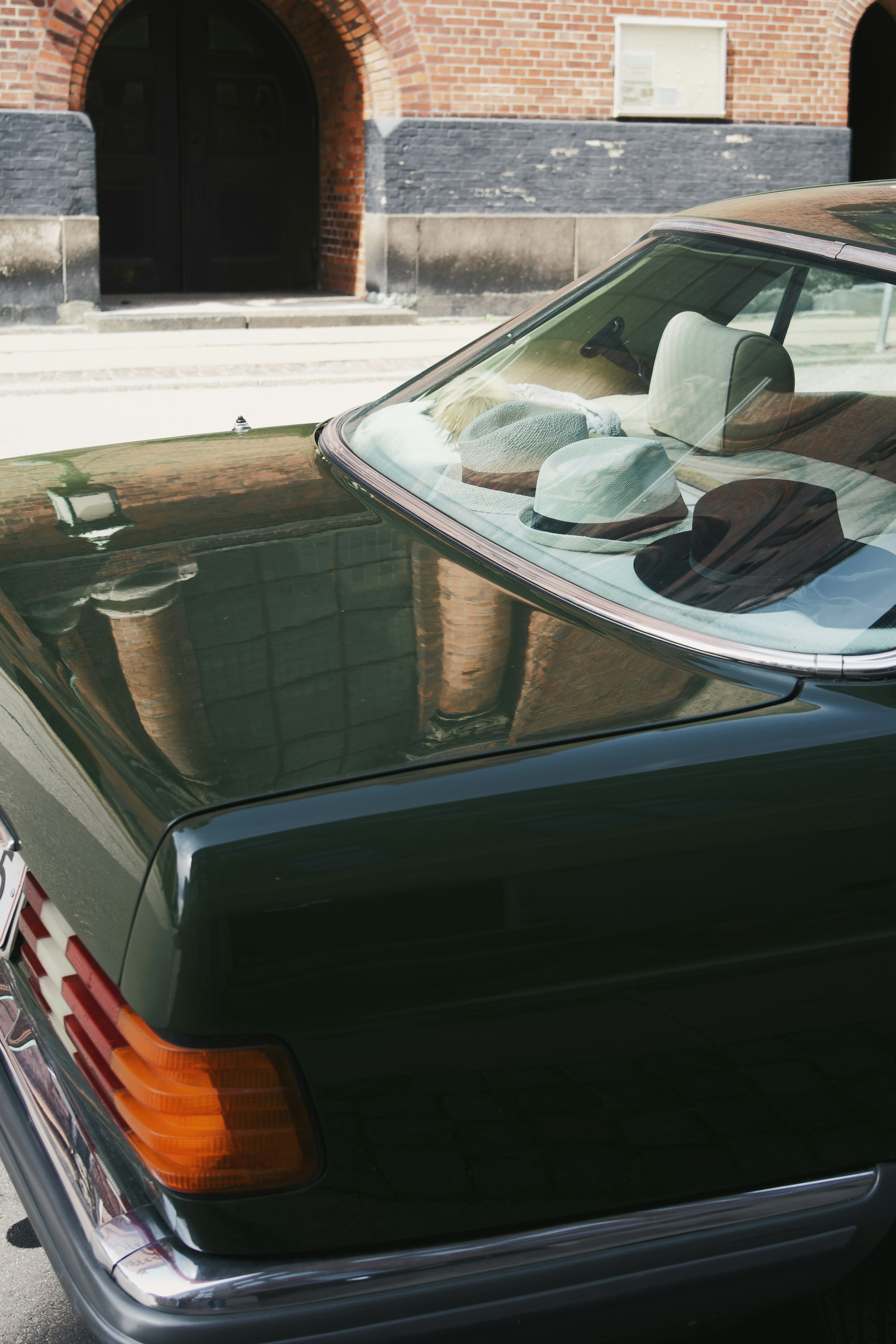 a car with a broken windshield