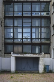 a building with a large window