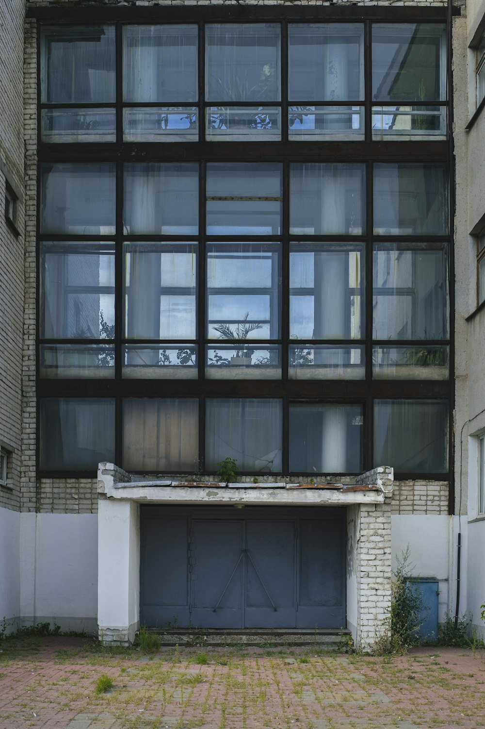 a building with a large window