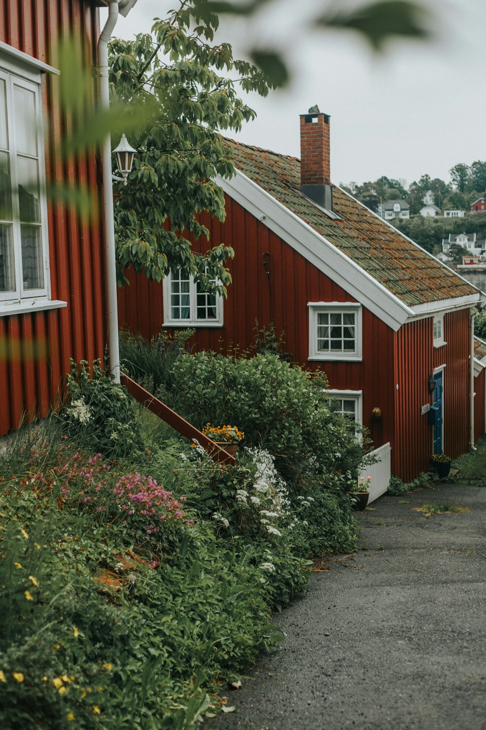 a house with a red roof