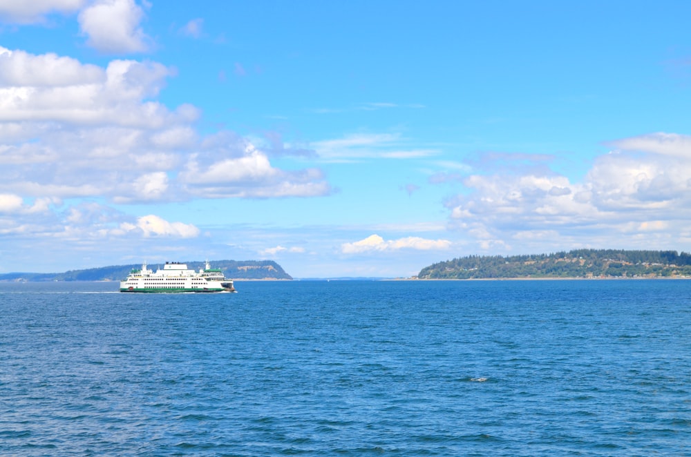 a large ship on the water