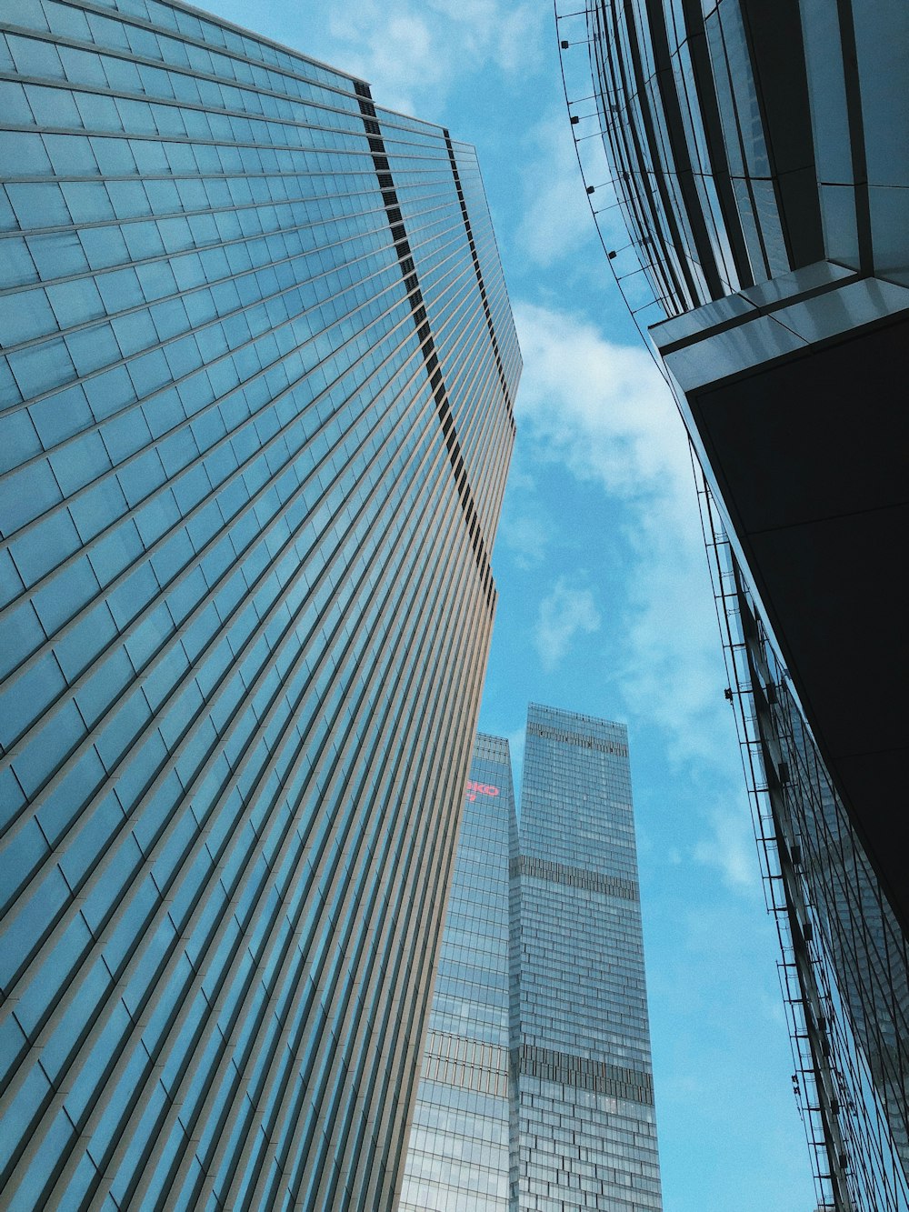 low angle view of tall buildings