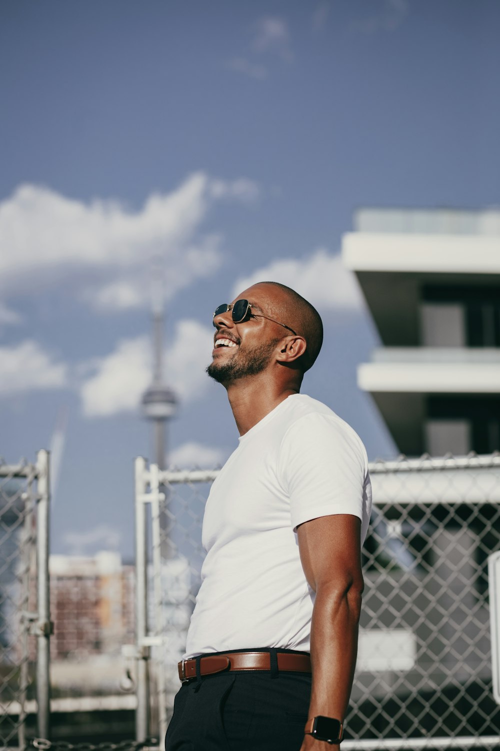 a man wearing sunglasses