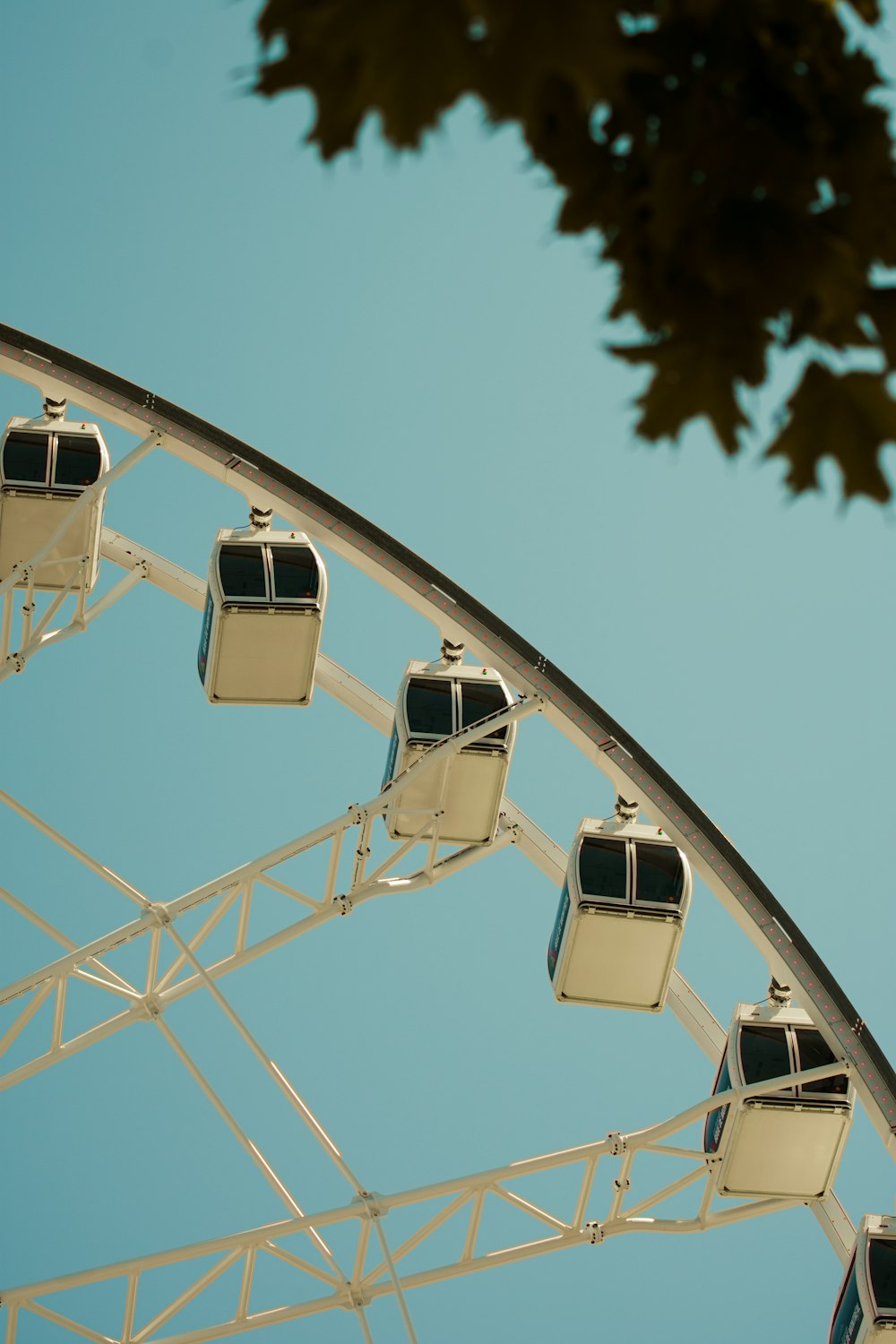 a large white ferris wheel