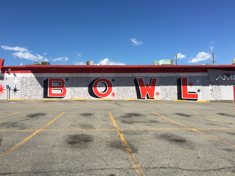 a building with a sign on it