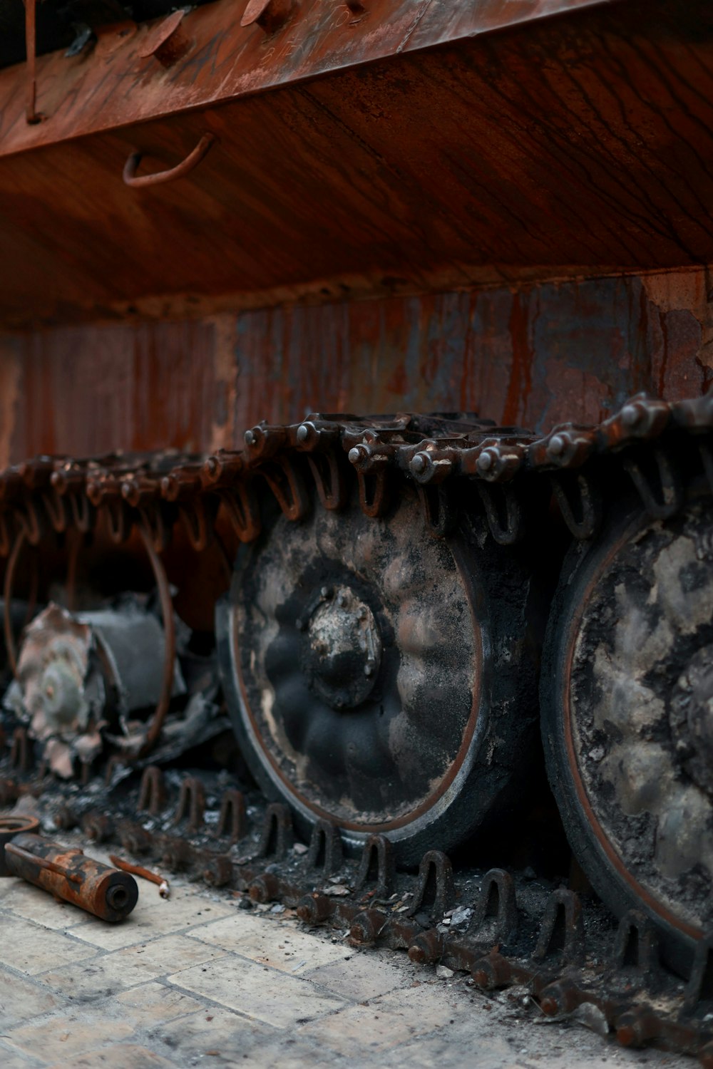a rusty car engine