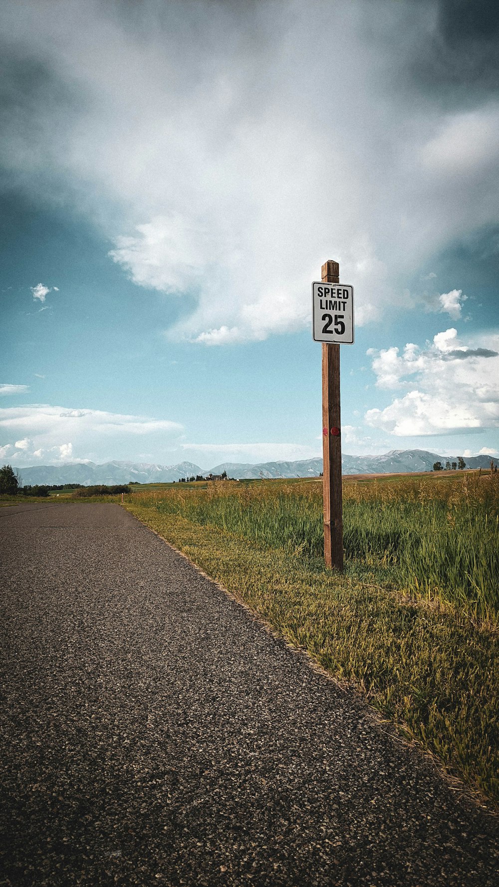 a sign on a road