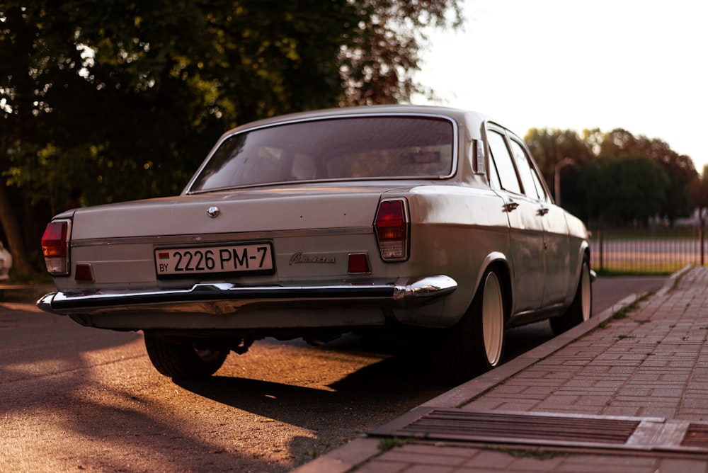 a car parked on a road