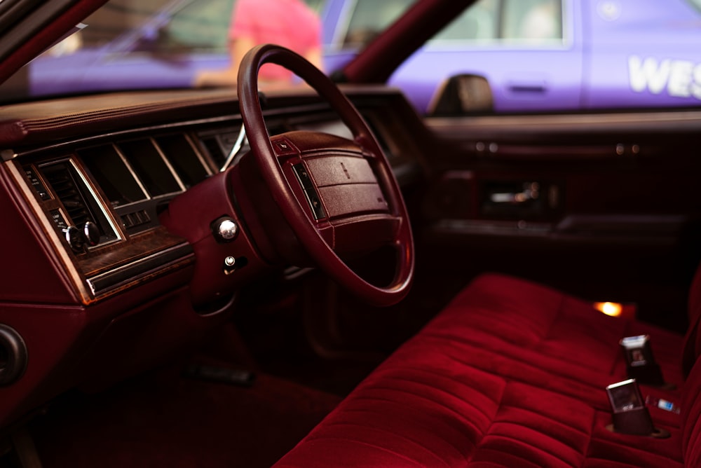 the interior of a car