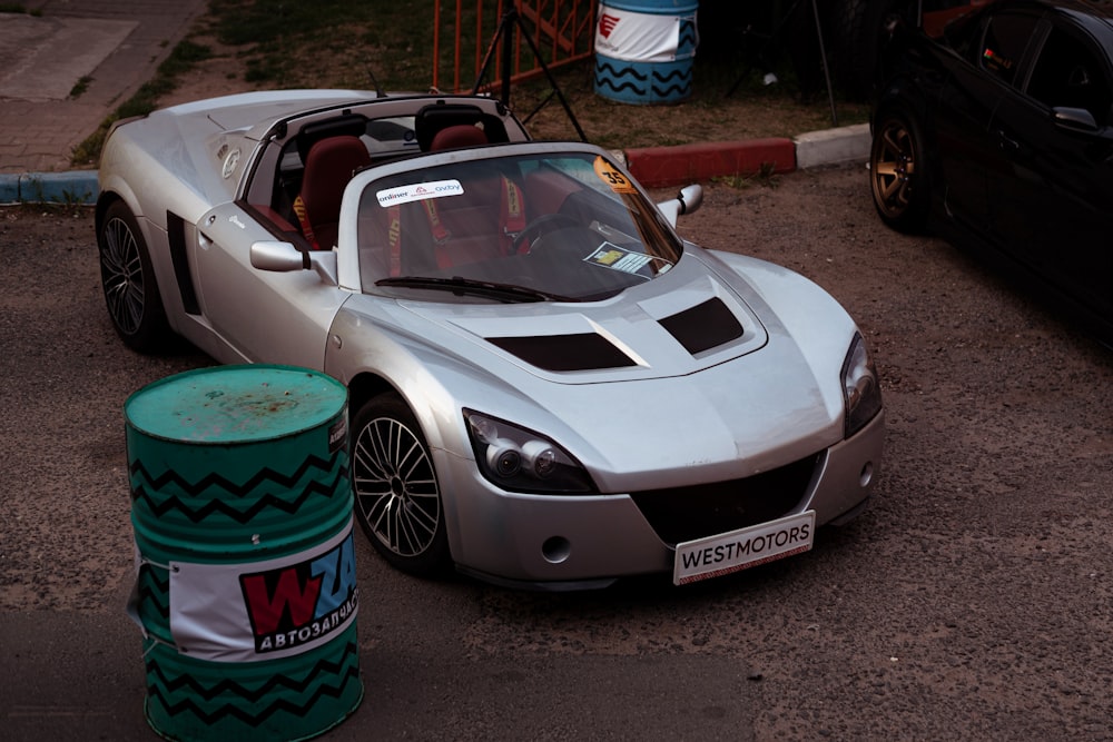 a white sports car